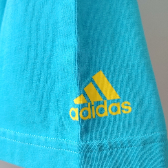 Adidas Graphic T-Shirt Basketball Size Small Blue - Picture 10 of 12